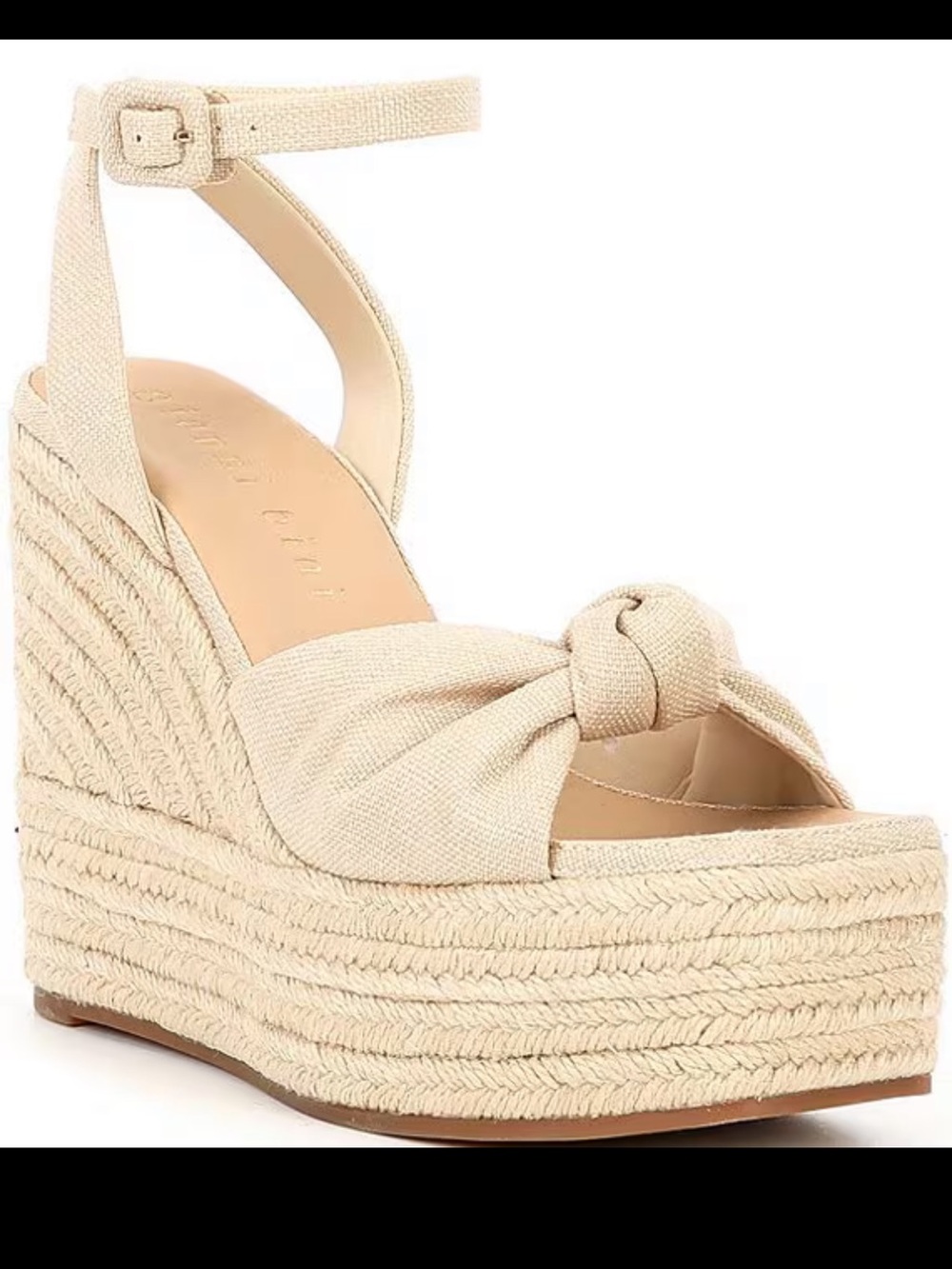 Gianni Bini Knot Woven Platform Wedge Sandals.
-Size 8